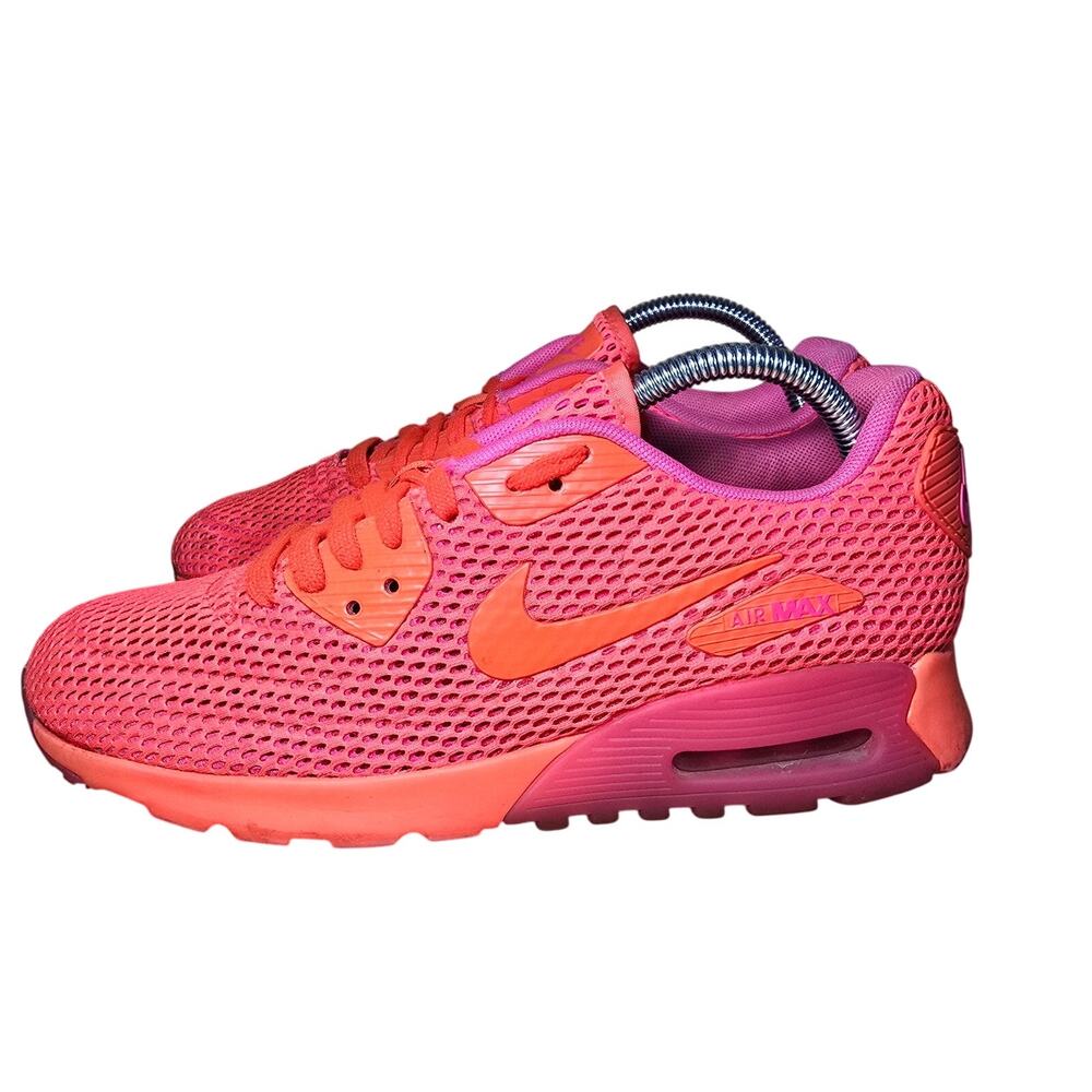 2015 Women's Nike Air Max 90 Ultra Breathe Bright Crimson Size 9.5 Used Rare - Picture 4 of 8
